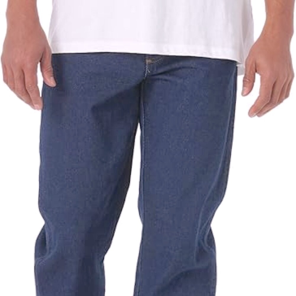 Rustler Classic Regular-Fit Big Man Cotton Denim Blue Jeans 50x30